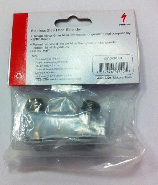 Bicycle pedal axle extender