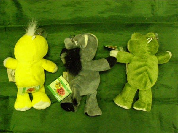 Soft toys with suction cup
