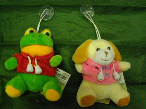 Soft toys with suction cup