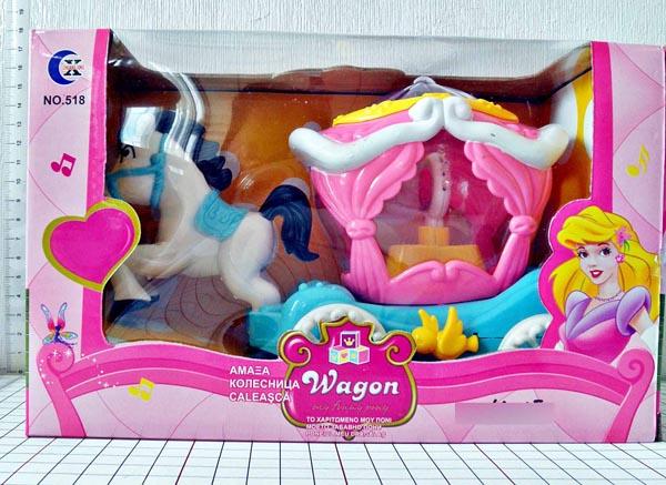 Plastic horse and carriage