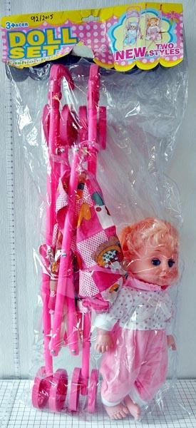 Doll and toy pushchair set