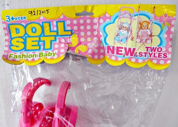 Doll and toy pushchair set