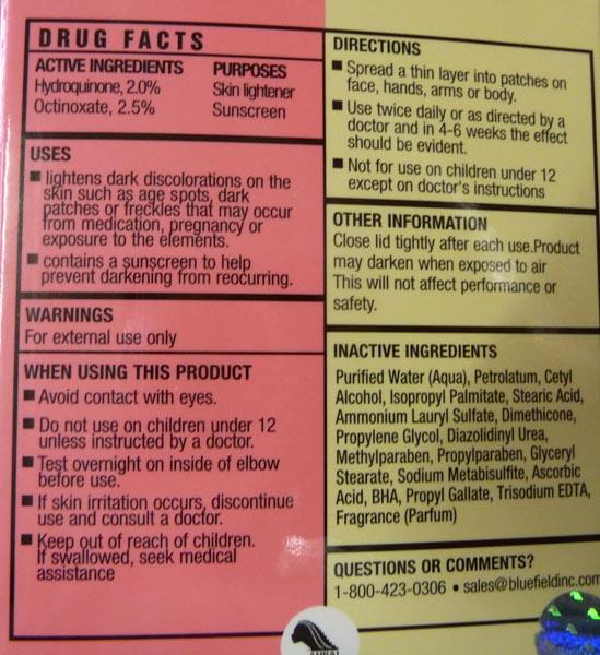 Skin lightening product
