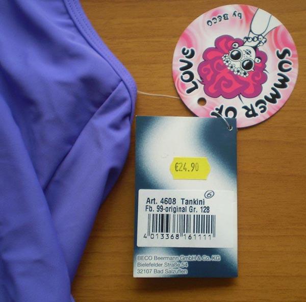 Girls' swimwear (tankini)