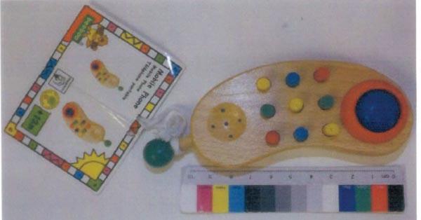 Wooden toy phone