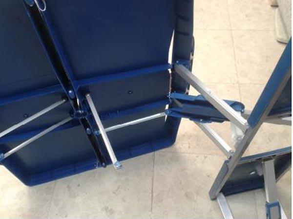 Folding camping table and stools