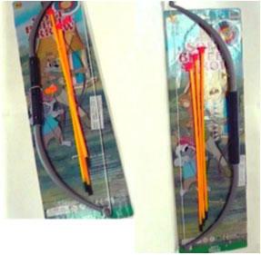Toys with arrows with suction cups