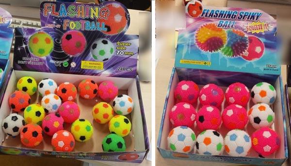 Plastic ball with spikes