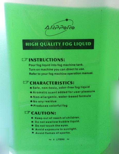 Liquid for machines producing artificial fog