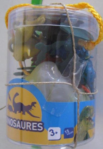 Plastic dinosaur figures