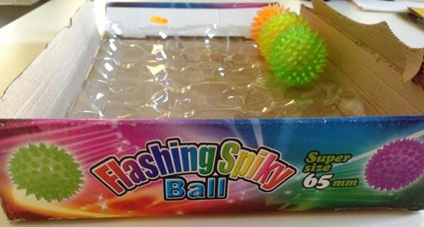 Soft ball with spikes