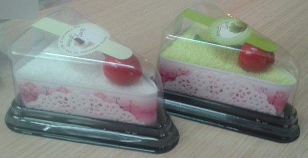 Towel with decorative cherry
