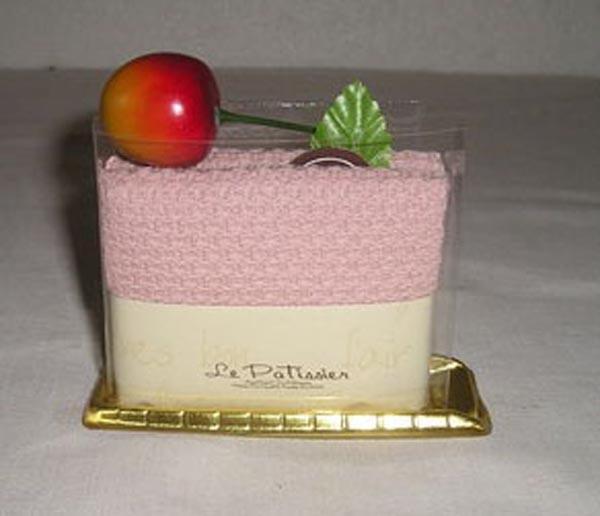 Towel with decorative cherry