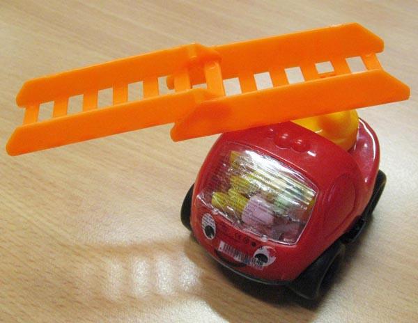 Toy fire engine (with sweets)