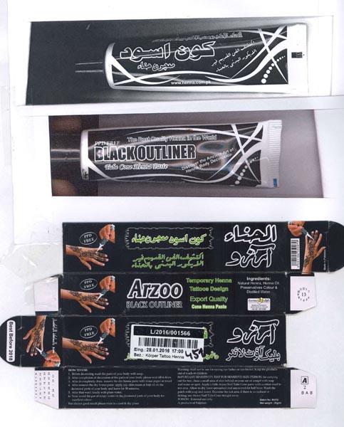 Henna body colour