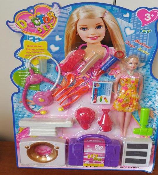Doctor set with a doll