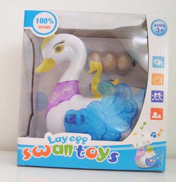 Plastic swan with eggs