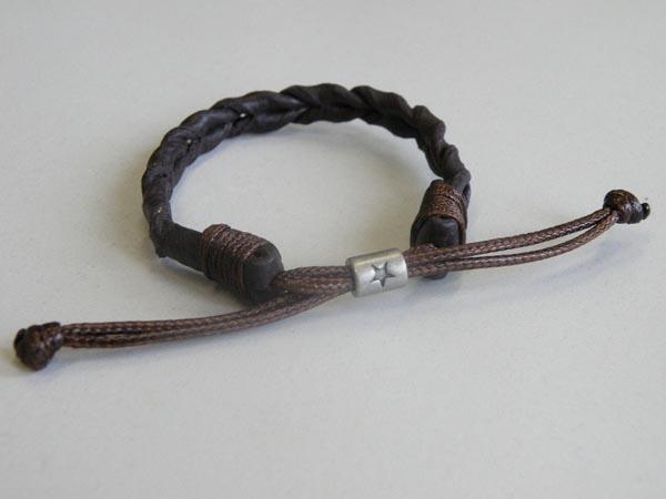 Leather wristband