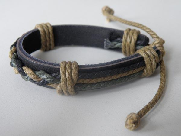 Leather wristband