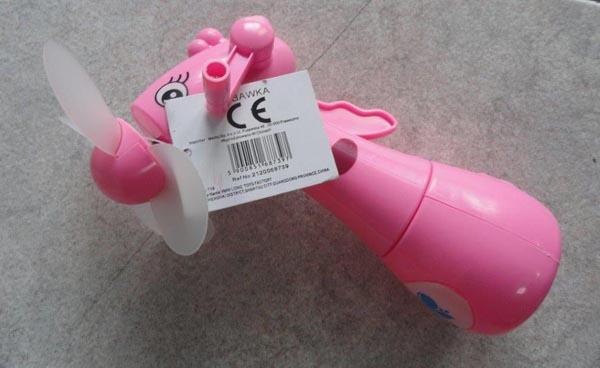 Plastic toy fan