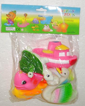 Set of squeaky rubber animals “SAFETY TOYS”