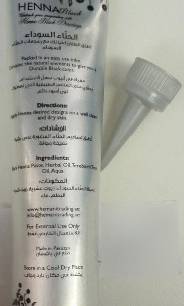 Henna body colour