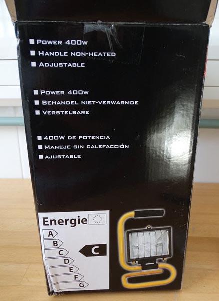 Halogen floodlight