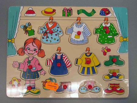 Wooden puzzle girl