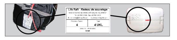 Inflatable liferafts for recreational boats β 'Liferafts Viking RescYou β’ (UKL)' and 'RescYou β’ PRO (UKSL)', sizes 4, 6 and 8 persons in either container or valise