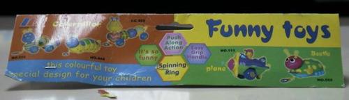 Push-along toy in the form of an aeroplane