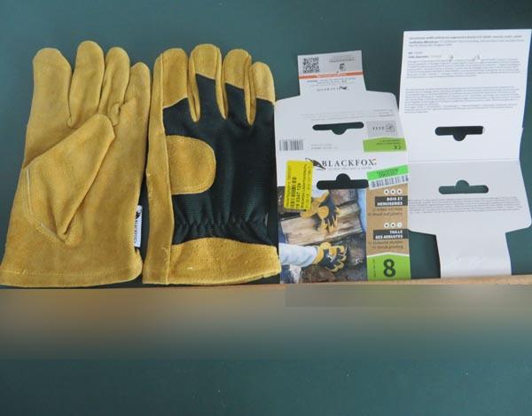 Leather work gloves