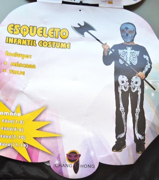 Children's skeleton costume