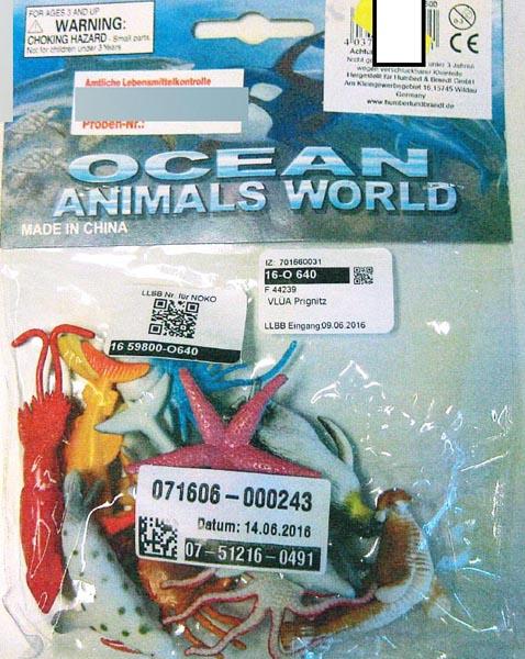 Set of plastic animal figures