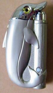 Novelty lighter in the form of a dolphin