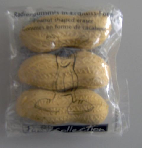 Peanut shaped eraser