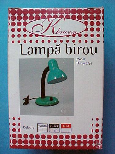 Desk lamp with dimmer and clip (portable luminaire)
