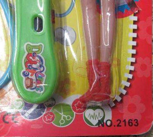 Plastic doll with doctor set