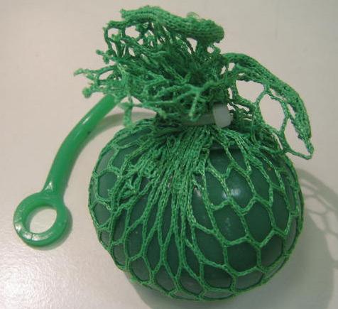 Green liquid-filled yo-yo ball