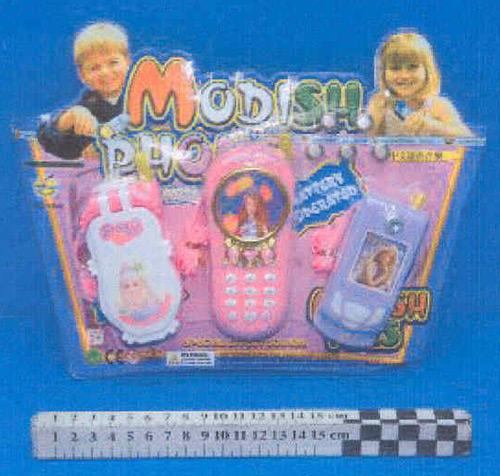 Toy telephones – blister pack of three toy telephones