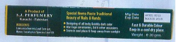 Henna body colour
