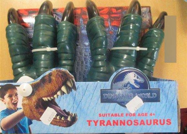 Toy dinosaur claws