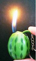 Novelty lighter in the form of a watermelon