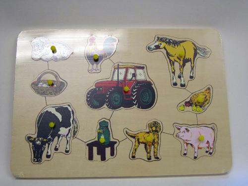 Puzzle with farm images