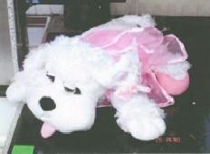 White soft-toy dog