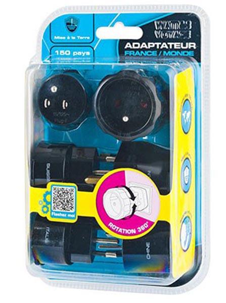 Travel plug adapter set