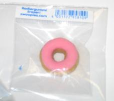 Rubber in the shape of a doughnut