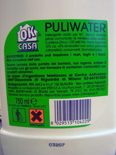 'Puliwater' lime scale removers