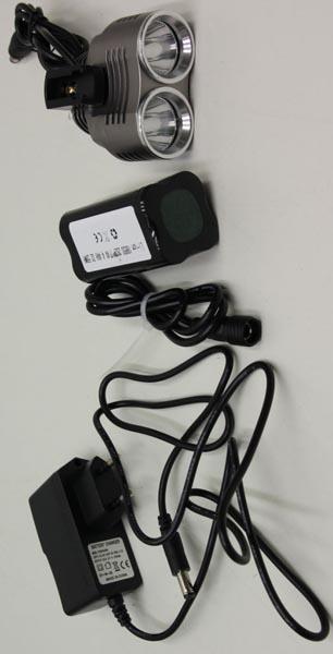Headlamp with battery charger
