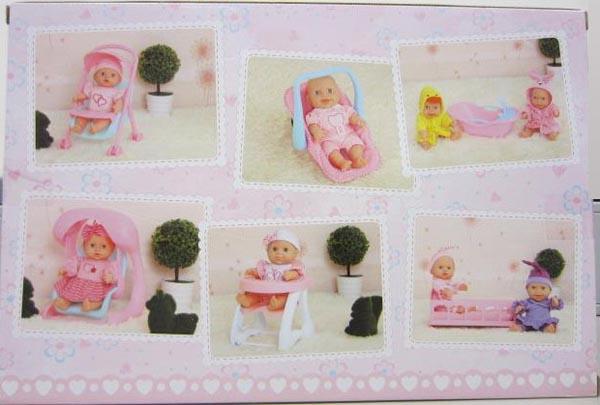 Plastic doll with accessories