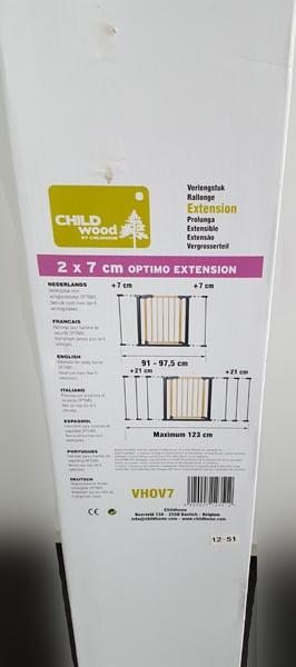 Extension for safety gate